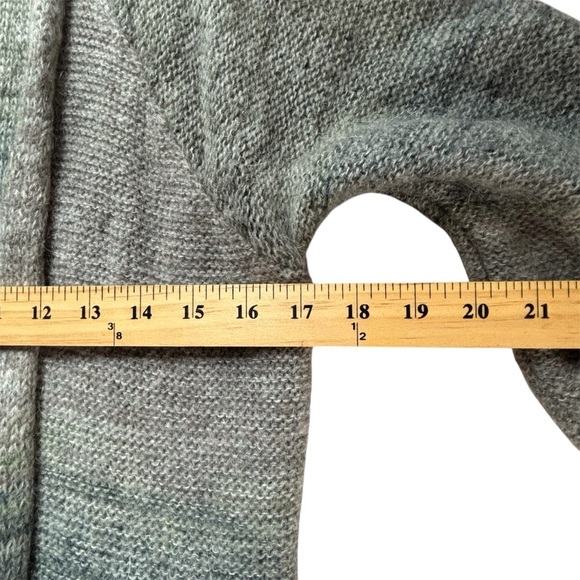 Fili Di Lana Ruffle Hem Open Front Cardigan Made in Italy Size S Oversized Relax - Picture 5 of 8